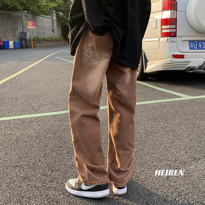 Tiszta modell férfi retro farmernadrág zsebbel