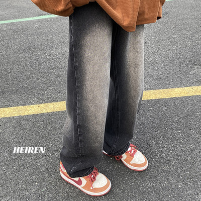 Tiszta modell férfi retro farmernadrág zsebbel