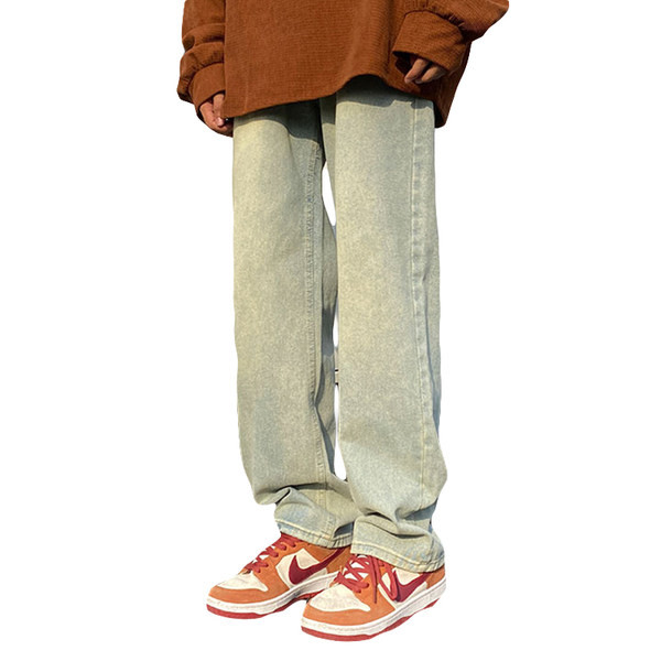 Tiszta modell férfi retro farmernadrág zsebbel