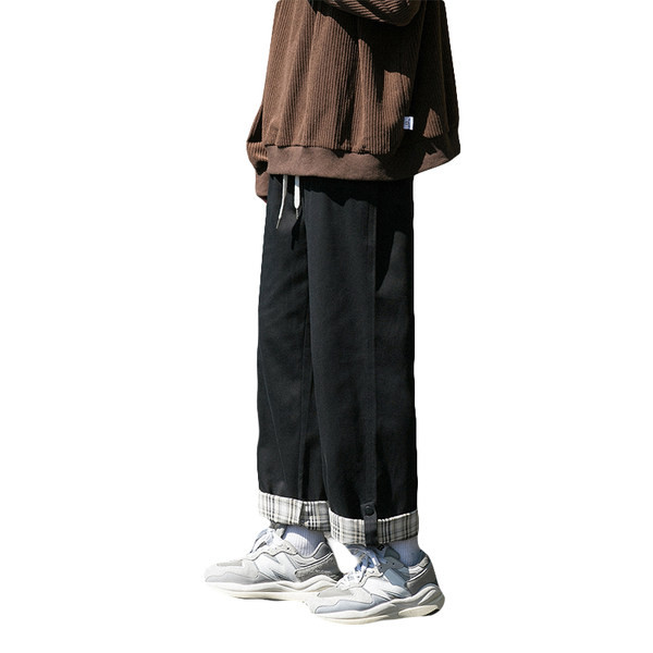 Férfi alkalmi széles lábú farmernadrág