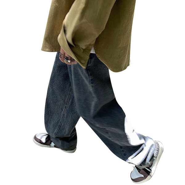 Ανδρικό τζιν φαρδύ καθαρό μοντέλο