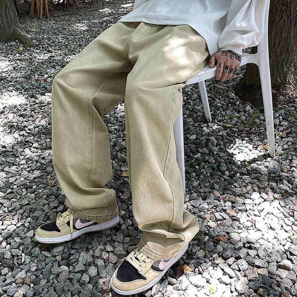 Ανδρικό τζιν φαρδύ καθαρό μοντέλο