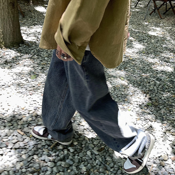 Ανδρικό τζιν φαρδύ καθαρό μοντέλο