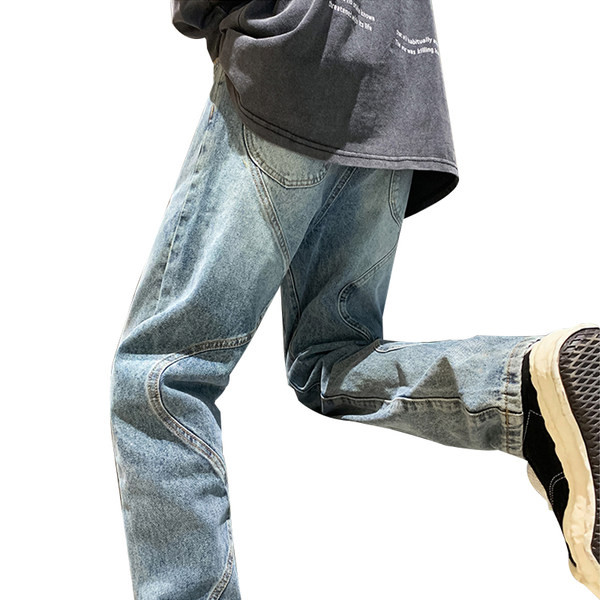 Vyriški džinsai su užtrauktuku ir kišenėmis