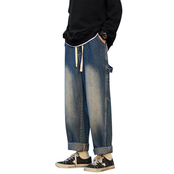 Ανδρικό τζιν με τσέπη και γραβάτες