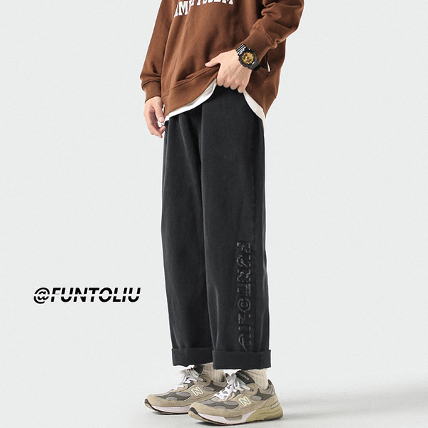 Ανδρικό casual τζιν με γράμματα