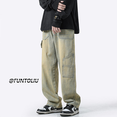 Ανδρικό τζιν ίσιο μοντέλο με τσέπη