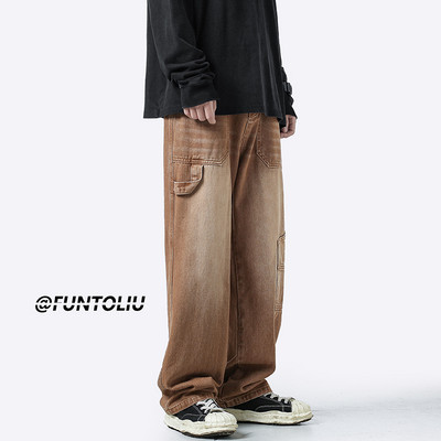 Ανδρικό τζιν ίσιο μοντέλο με τσέπη