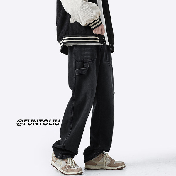 Ανδρικό τζιν ίσιο μοντέλο με τσέπη