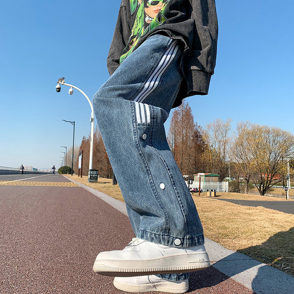 Laisvalaikiai vyriški džinsai su spygliuočiais