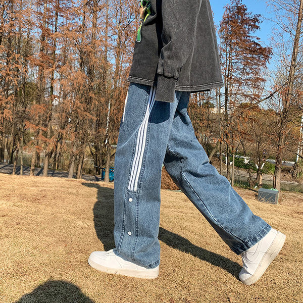 Laisvalaikiai vyriški džinsai su spygliuočiais