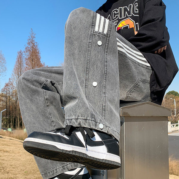 Laisvalaikiai vyriški džinsai su spygliuočiais