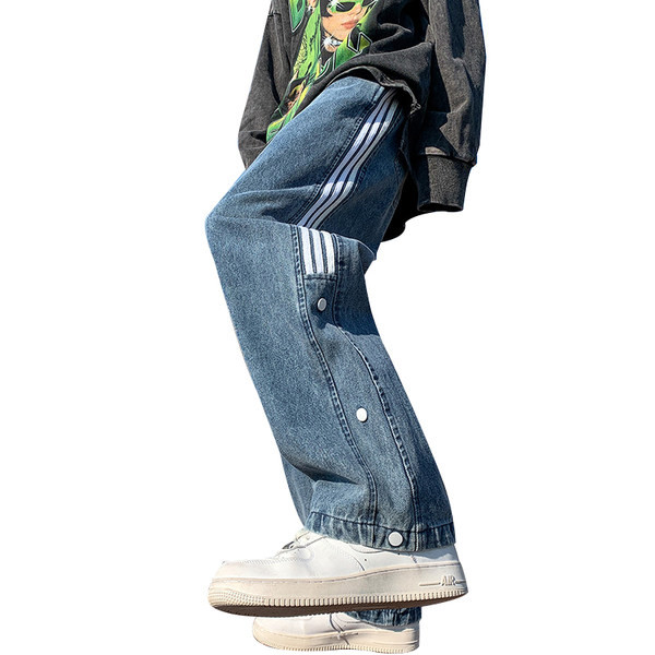 Laisvalaikiai vyriški džinsai su spygliuočiais