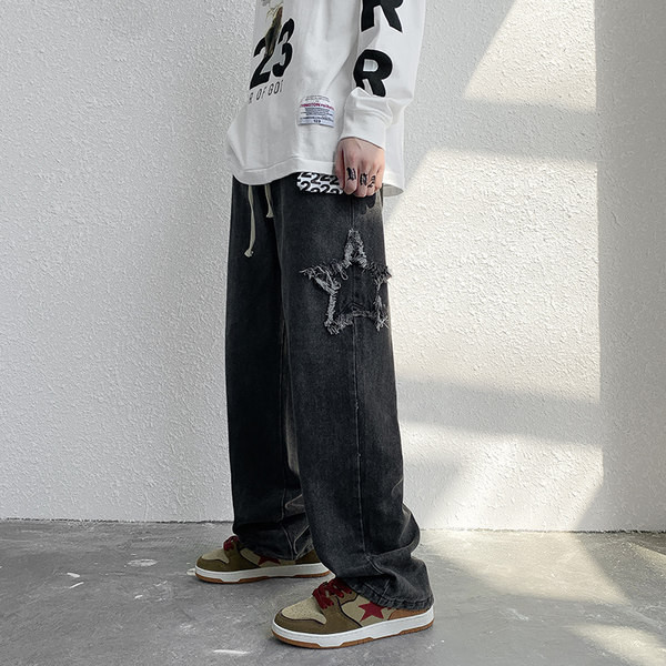 Férfi farmer zsebbel és 3D nyomtatással