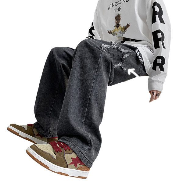 Férfi farmer zsebbel és 3D nyomtatással