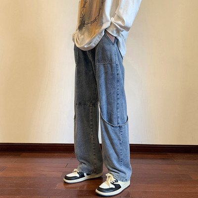 Meeste vabaaja õmblustega teksad