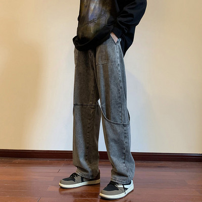 Meeste vabaaja õmblustega teksad