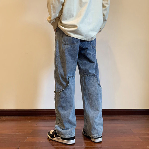 Meeste vabaaja õmblustega teksad