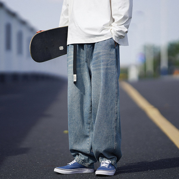 Férfi farmer fűzős széles modell