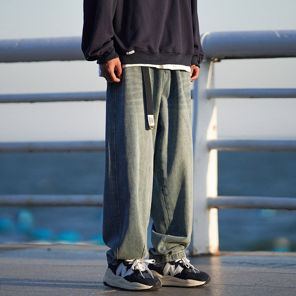 Férfi farmer fűzős széles modell