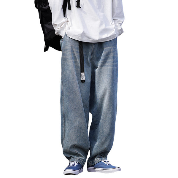 Férfi farmer fűzős széles modell