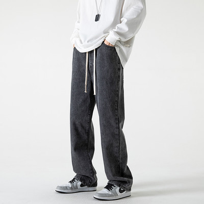 Paprasti vyriški džinsai su raišteliais