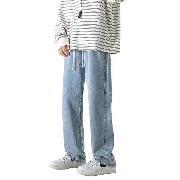 Paprasti vyriški džinsai su raišteliais