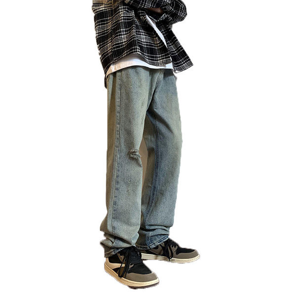 Ανδρικό τζιν casual με τσέπη