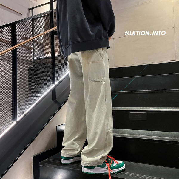 Pöttyös férfi farmernadrág zsebbel