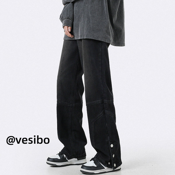 Ανδρικό τζιν με κουμπιά σε διάφορα χρώματα