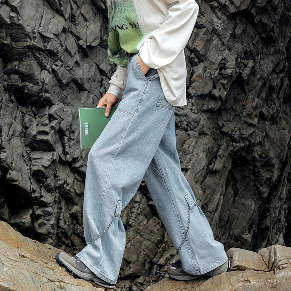 Tasku ja kaunistusega meeste vabaaja teksad