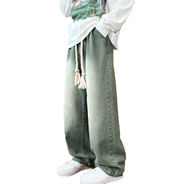 Meeste paeltega kõrge vöökohaga teksad