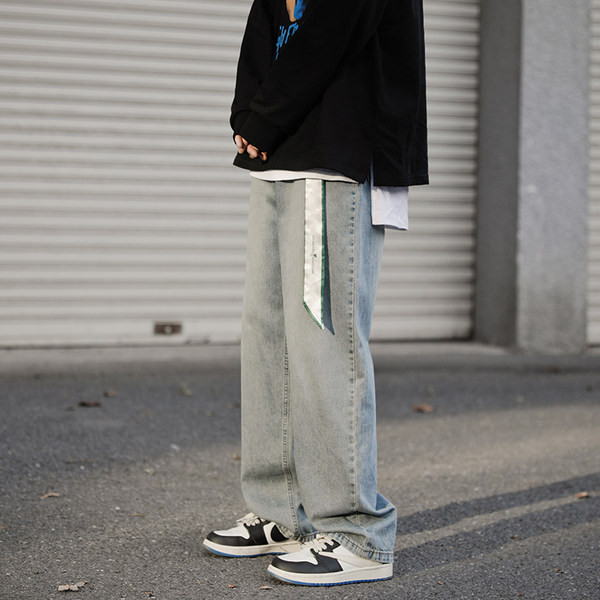 Dviejų spalvų laisvalaikio vyriški džinsai