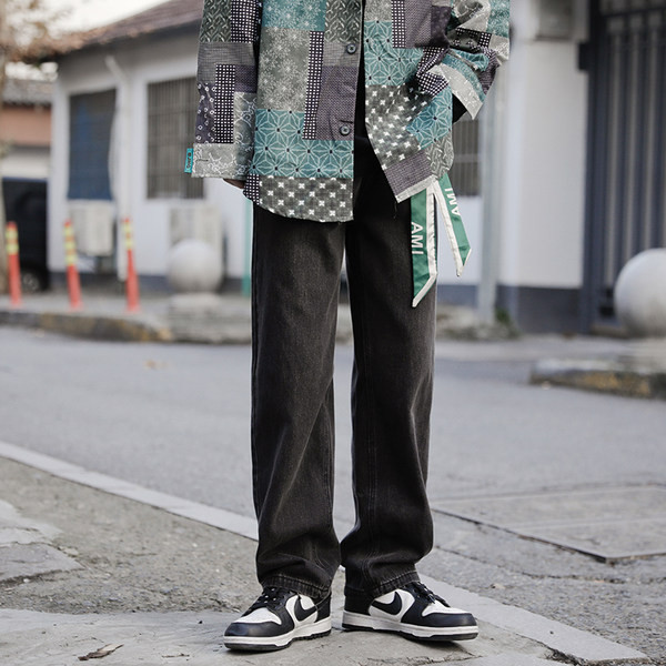 Dviejų spalvų laisvalaikio vyriški džinsai