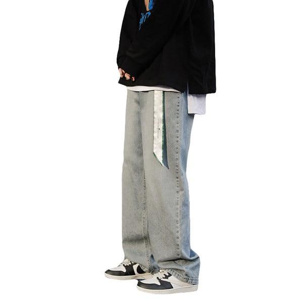 Dviejų spalvų laisvalaikio vyriški džinsai