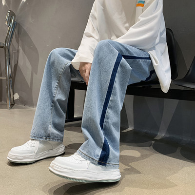 Μοντέρνο ανδρικό τζιν με τσέπη και στρίφωμα