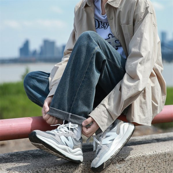 Retro modelio vyriški džinsai su kišene