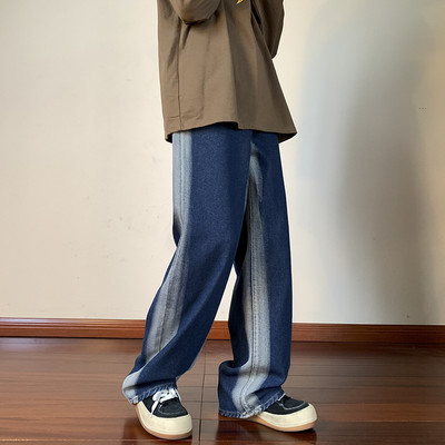 Vyriški tiesaus modelio džinsai su kišene tinkami kasdieniam gyvenimui