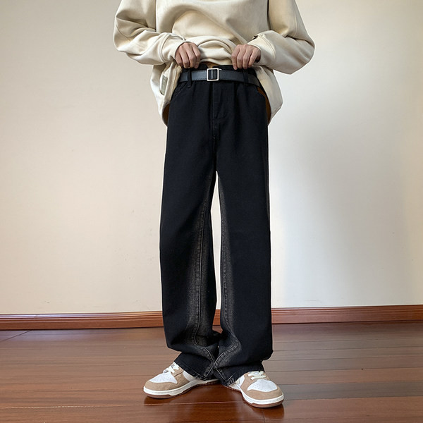 Vyriški tiesaus modelio džinsai su kišene tinkami kasdieniam gyvenimui