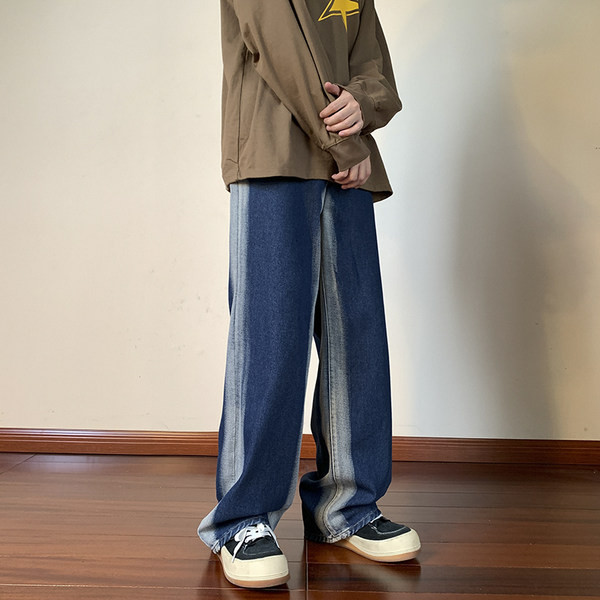 Vyriški tiesaus modelio džinsai su kišene tinkami kasdieniam gyvenimui