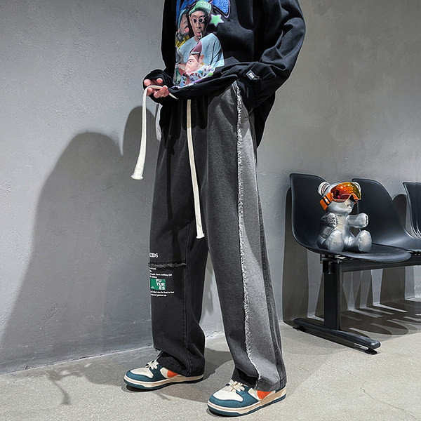 Laisvalaikio džinsai su raišteliais