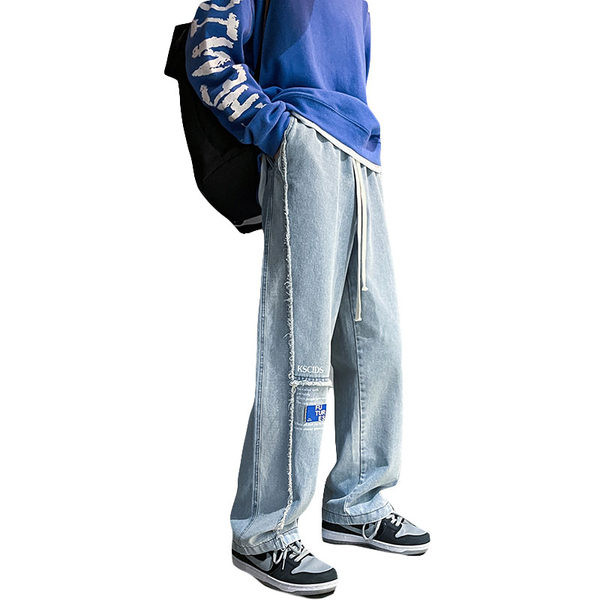 Laisvalaikio džinsai su raišteliais