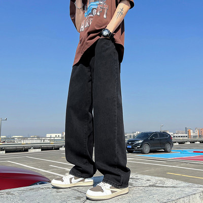 Ανδρικό τζιν με φερμουάρ και τσέπη