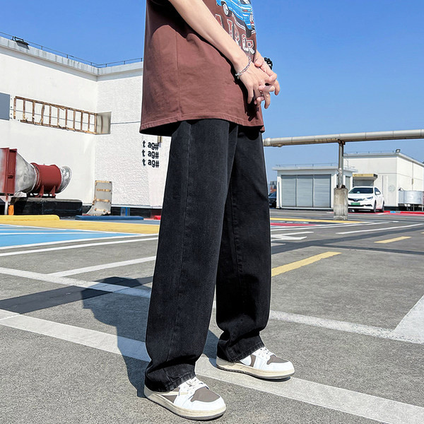 Ανδρικό τζιν με φερμουάρ και τσέπη