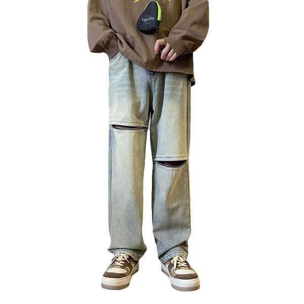 Új férfi farmer modell, szakadt motívumokkal és dekoratív cipzárral