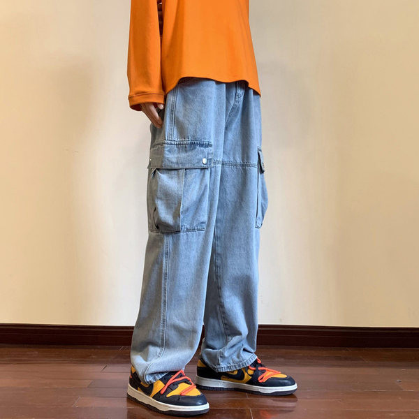 Alkalmi férfi farmernadrág zsebbel, három színben