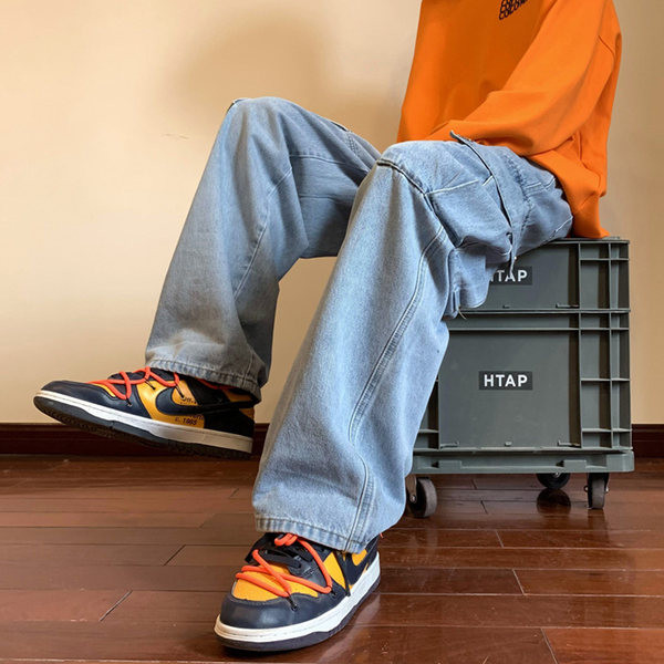 Alkalmi férfi farmernadrág zsebbel, három színben