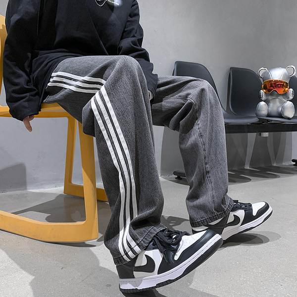 Laisvalaikiai vyriški kelių spalvų džinsai su vamzdeliais