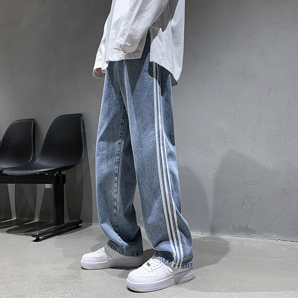 Laisvalaikiai vyriški kelių spalvų džinsai su vamzdeliais