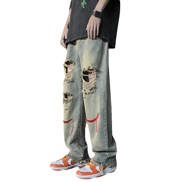 Rebitud motiividega meeste vabaaja teksad